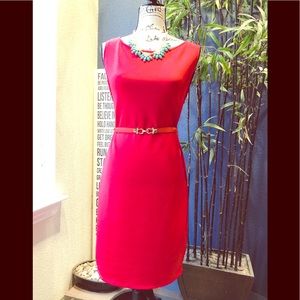 Elegant Red Sleeveless Dress